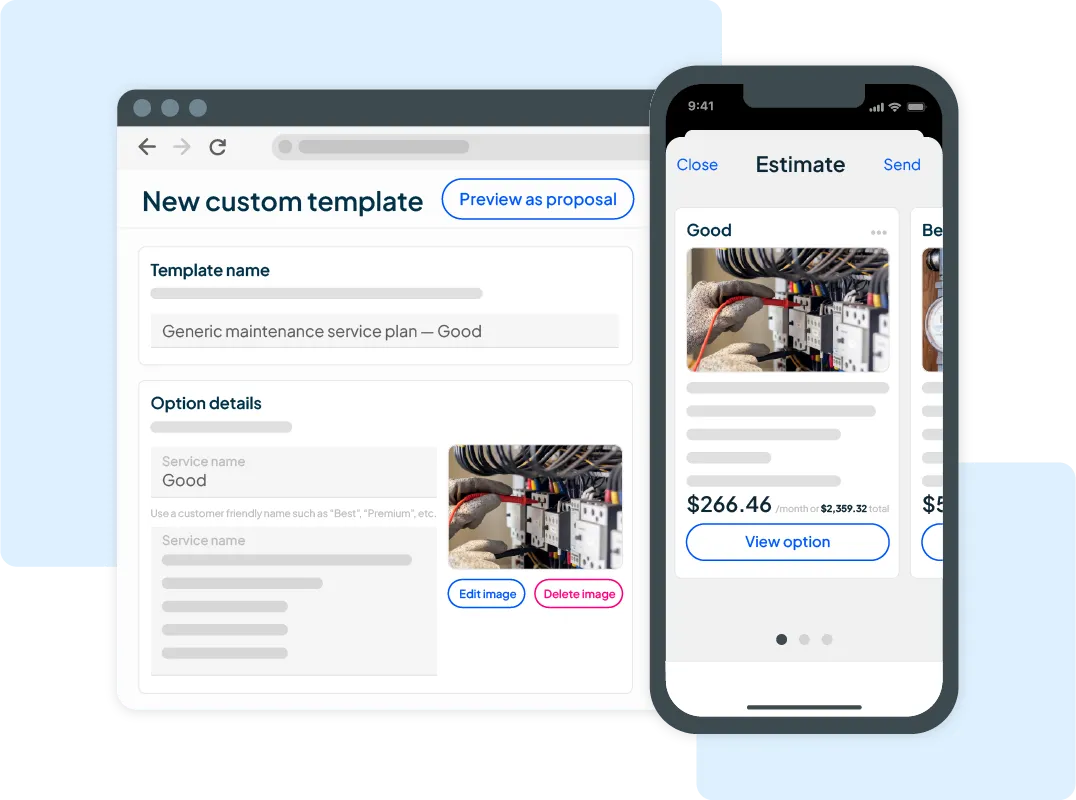New custom sales proposal template in Housecall Pro