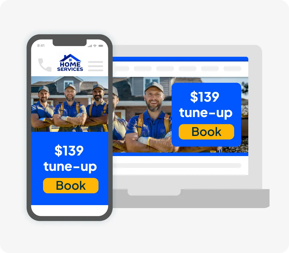 Website for home services by Housecall Pro